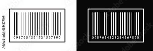 Barcode product distribution icon. Vector illustration on isolated transparent background. Business concept barcode pictogram. vector in eps 10.	