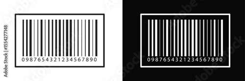 Barcode product distribution icon. Vector illustration on isolated transparent background. Business concept barcode pictogram. vector in eps 10.	