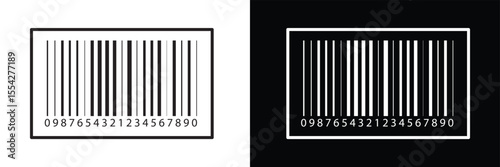 Barcode product distribution icon. Vector illustration on isolated transparent background. Business concept barcode pictogram. vector in eps 10.	