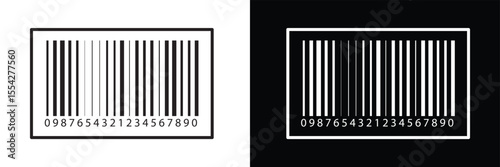 Barcode bar icon set vector. Collection of barcode icon for product identification, retail vector design element in eps 10.