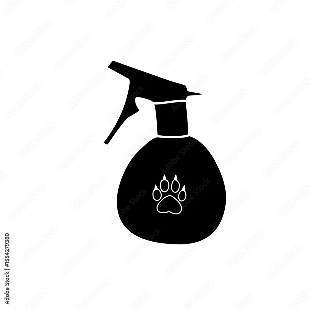 dog spray bottle silhouette icon dog spray bottle silhouette icon