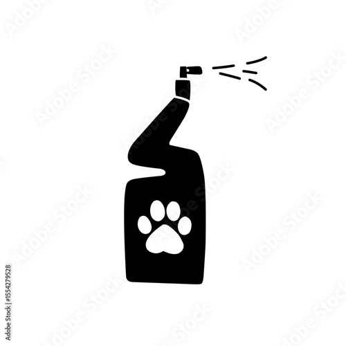 dog spray bottle silhouette icon