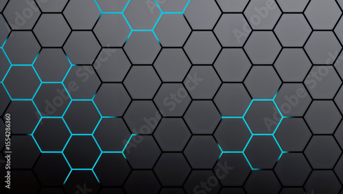 Geometric background with a hexagonal pattern. The layout consists of a series of interconnected hexagons, creating a honeycomb effect