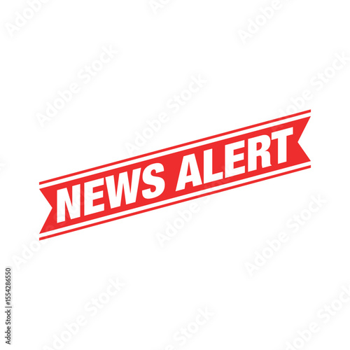 News Alert Rubber Stamp Vector Template