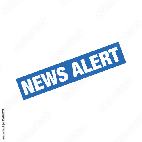 News Alert Rubber Stamp Vector Template