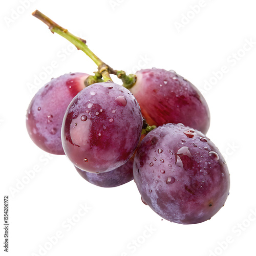 One plump, ripe purple grape berry, a healthy and delicious fresh fruit isolated on a transparent background png