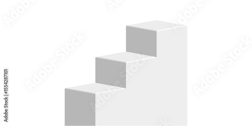 Stairs podium stage vector, symbolizing ascent, progress, and achievement. Ideal for presentations, awards ceremonies, business success, or educational milestones.