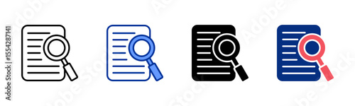 Investigation icon sheet multiple style collection