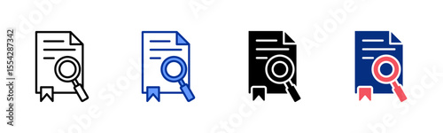 Investigation icon sheet multiple style collection