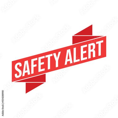 Safety Alert Rubber Stamp Vector Template