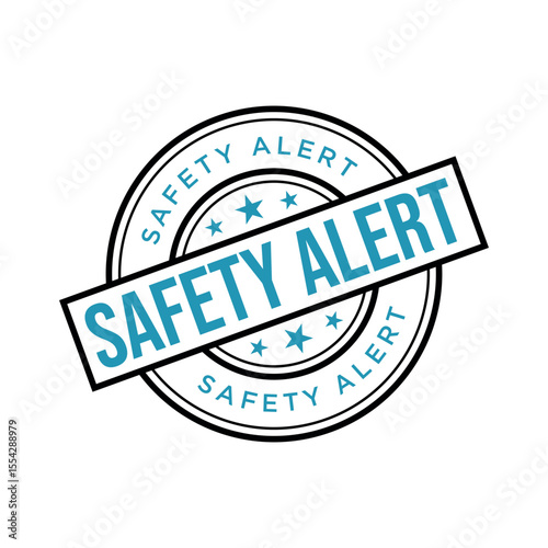 Safety Alert Rubber Stamp Vector Template