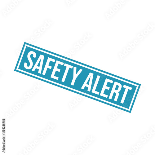 Safety Alert Rubber Stamp Vector Template