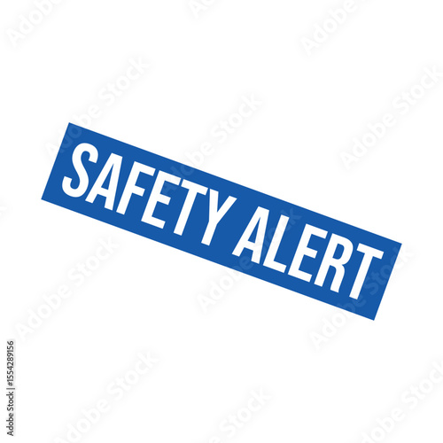 Safety Alert Rubber Stamp Vector Template