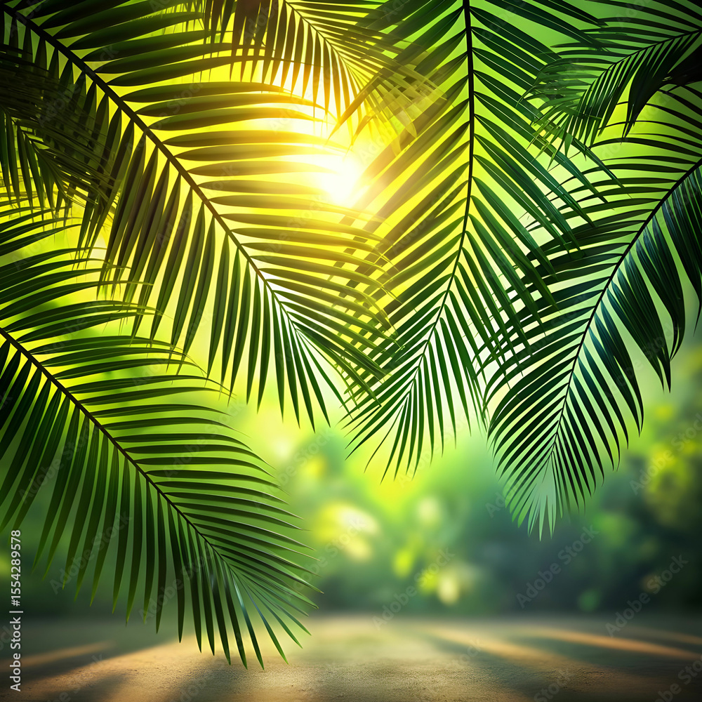 Obraz premium shadow leaf leaves tree summer tropic background
