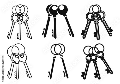 Vintage Skeleton Key Vector – Hand Drawn Ornate Metal Key Illustration for Security, Locksmith & Steampunk Themes