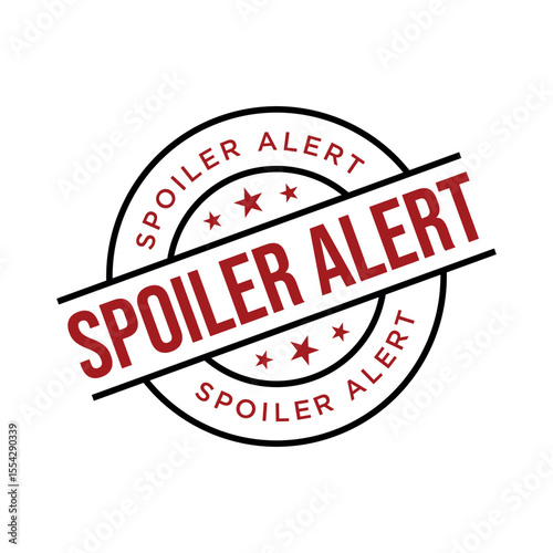 Spoiler Alert Rubber Stamp Vector Template