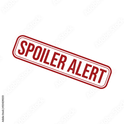 Spoiler Alert Rubber Stamp Vector Template