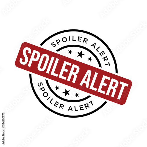 Spoiler Alert Rubber Stamp Vector Template