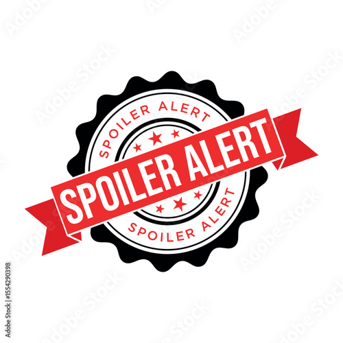 Spoiler Alert Rubber Stamp Vector Template