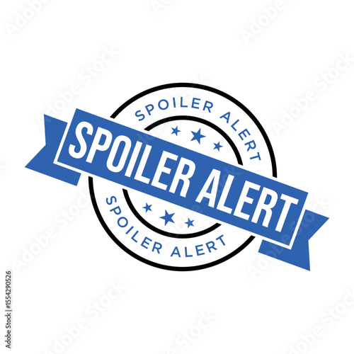 Spoiler Alert Rubber Stamp Vector Template