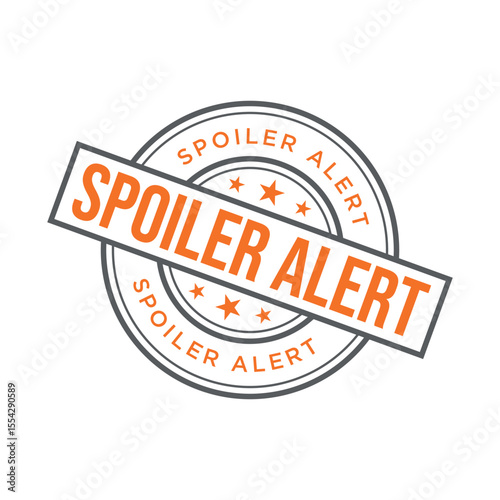 Spoiler Alert Rubber Stamp Vector Template