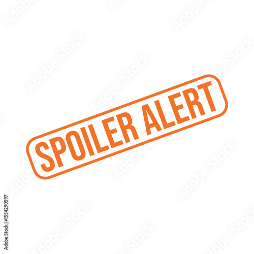 Spoiler Alert Rubber Stamp Vector Template