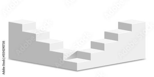 Stairs podium stage vector, symbolizing ascent, progress, and achievement. Ideal for presentations, awards ceremonies, business success, or educational milestones.