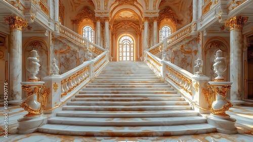 Grand staircase in palace interior