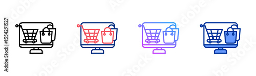 Monitoring Shop icon sheet multiple style collection