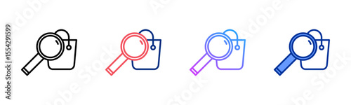 Shopping Search icon sheet multiple style collection
