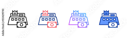 Cashier Machine icon sheet multiple style collection