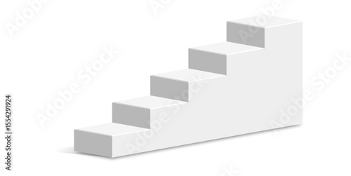 Stairs podium stage vector, symbolizing ascent, progress, and achievement. Ideal for presentations, awards ceremonies, business success, or educational milestones.