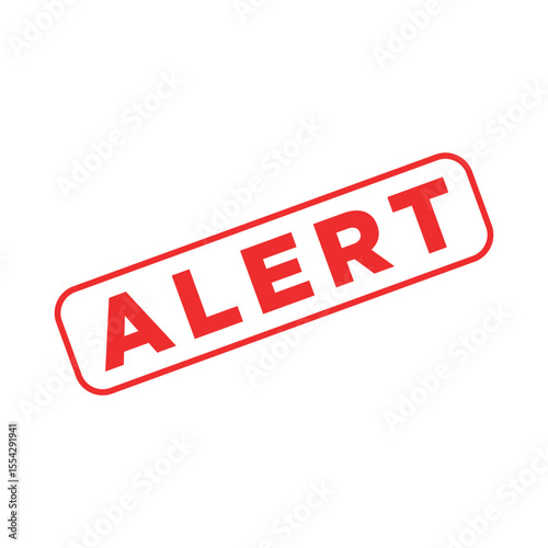Alert Rubber Stamp Vector Template
