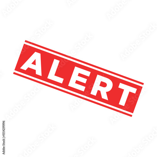 Alert Rubber Stamp Vector Template