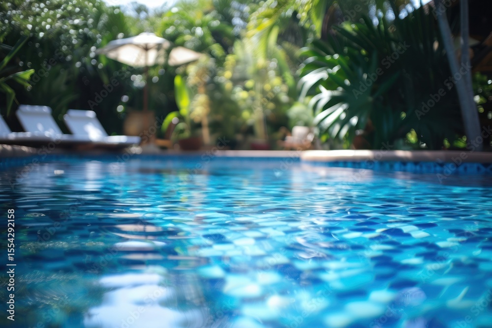Fototapeta premium Swimming pool resort architecture outdoors.
