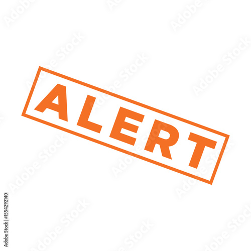 Alert Rubber Stamp Vector Template