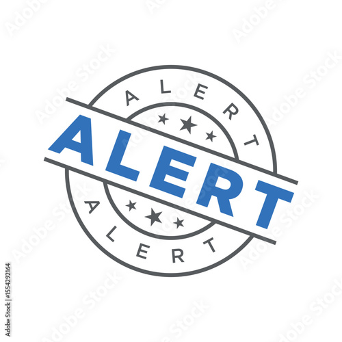 Alert Rubber Stamp Vector Template