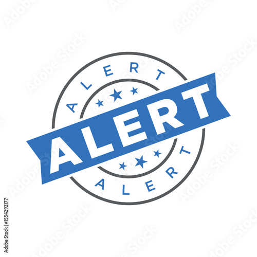 Alert Rubber Stamp Vector Template