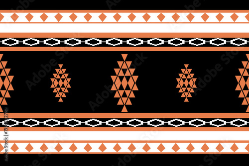 Geometric ethnic seamless pattern  design for  carpet fabric tiles.Vector background.
