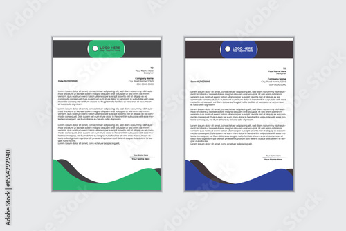 Modern corporate business letterhead design template with red, yellow and black color.