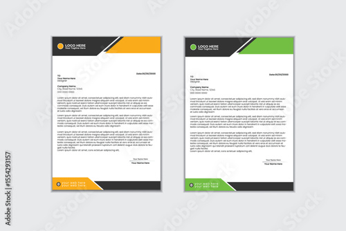 Modern corporate letterhead template design for your project, vector design.