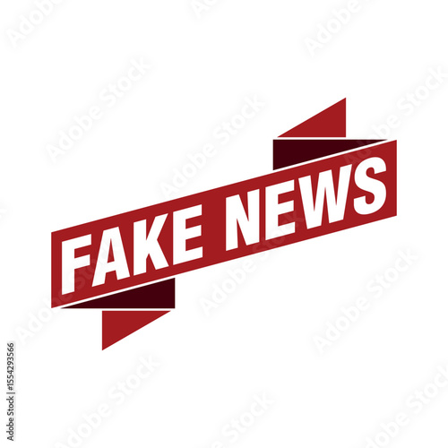 Fake News Rubber Stamp Vector Template