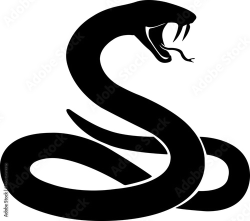 snake icon in flat. isolated on transparent background