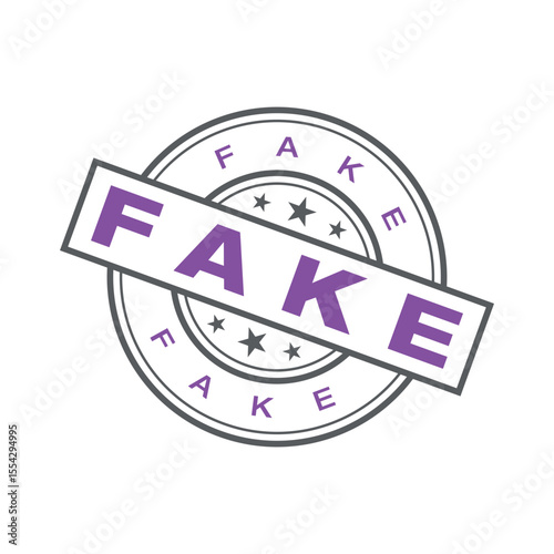 Fake Letter Rubber Stamp Vector Template