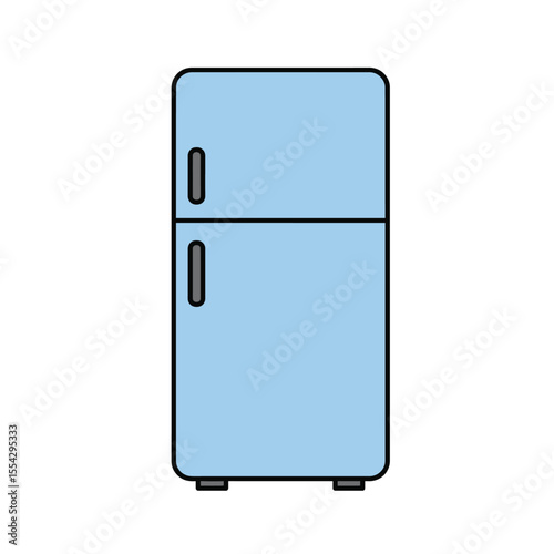 modern refrigerator isolated on white