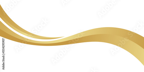 gold wave curve, golden wave corner shape for element, stripes ribbon golden graphic, striped gold. eps 10