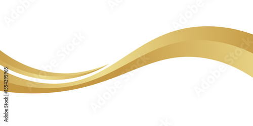 gold wave curve, golden wave corner shape for element, stripes ribbon golden graphic, striped gold. eps 10