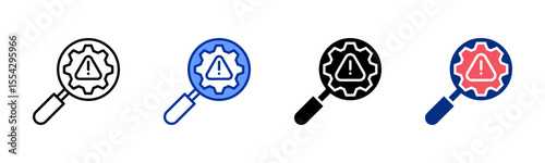 Risk icon sheet multiple style collection