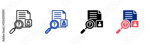 Investigation icon sheet multiple style collection