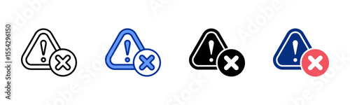 Error icon sheet multiple style collection